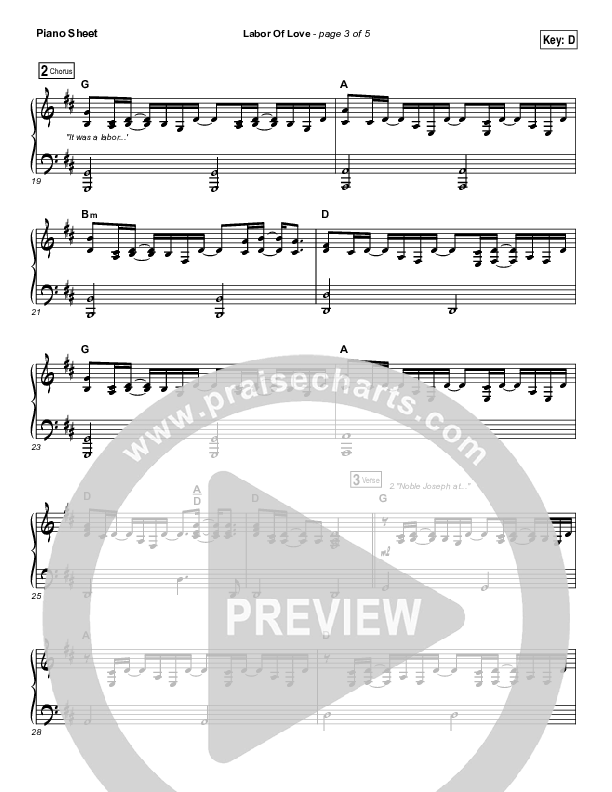 Labor Of Love Piano Sheet (Meredith Andrews)