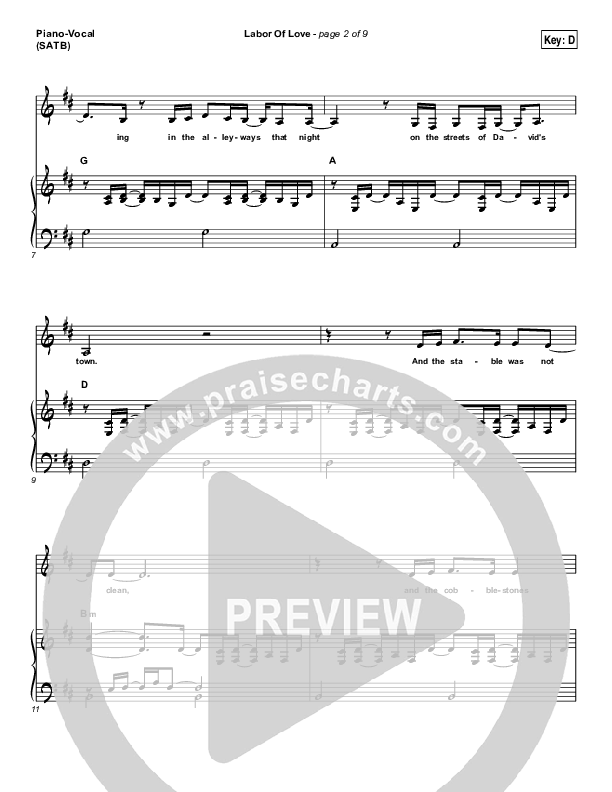 Labor Of Love Piano/Vocal Pack (Meredith Andrews)