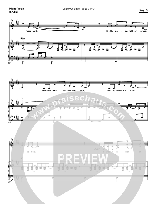 Labor Of Love Piano/Vocal Pack (Meredith Andrews)