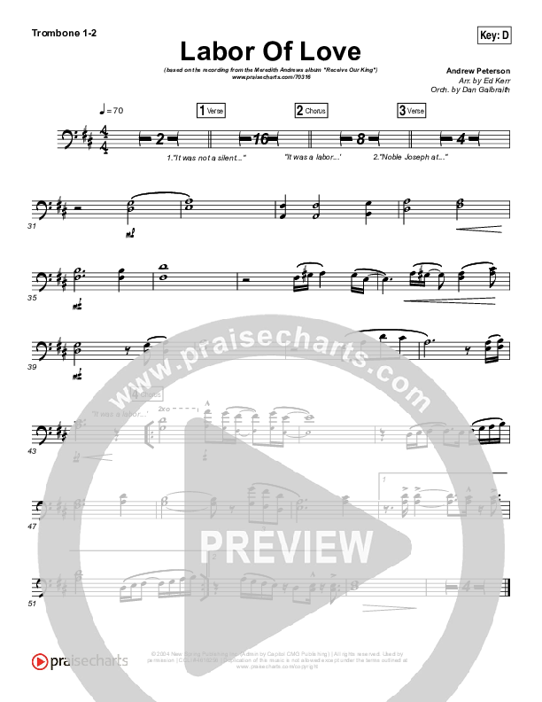 Labor Of Love Trombone 1/2 (Meredith Andrews)