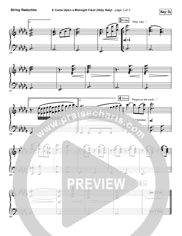 It Came Upon A Midnight Clear (Holy Holy) Synth Strings (Meredith Andrews)