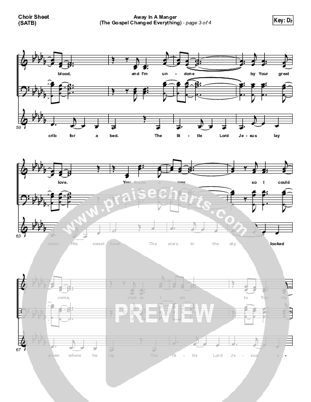 Away In A Manger (The Gospel Changes Everything) Choir Sheet (SATB) (Meredith Andrews / Maverick Sooter)