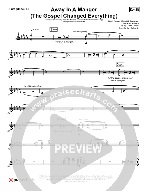 Away In A Manger (The Gospel Changes Everything) Wind Pack (Meredith Andrews / Maverick Sooter)