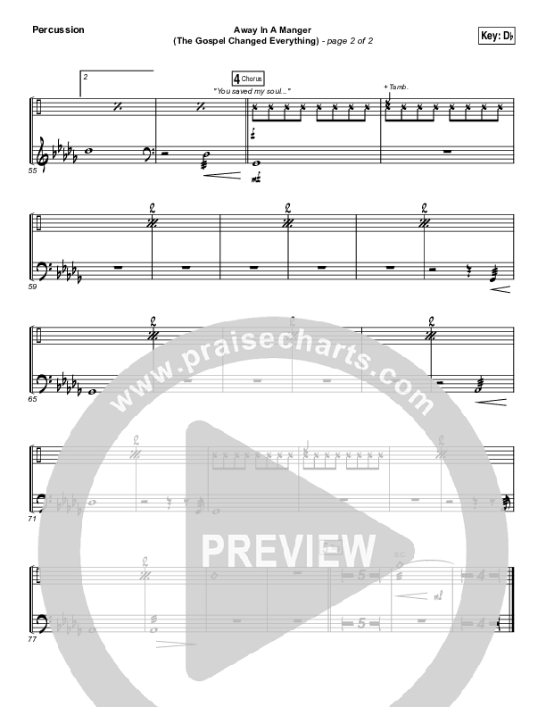 Away In A Manger (The Gospel Changes Everything) Percussion (Meredith Andrews / Maverick Sooter)