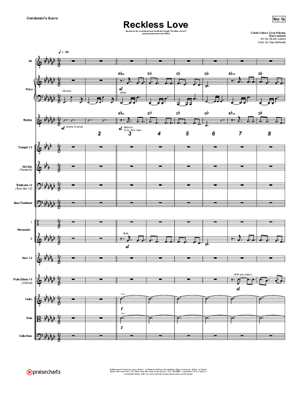 Reckless Love Conductor's Score (Bethel Music / Cory Asbury)