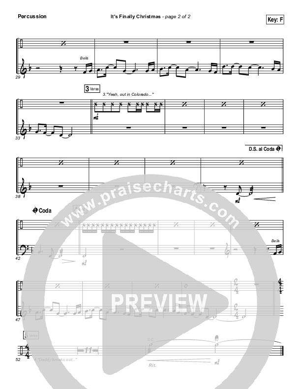 It's Finally Christmas Percussion (Casting Crowns)