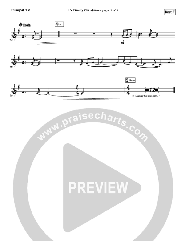 It's Finally Christmas Trumpet 1,2 (Casting Crowns)