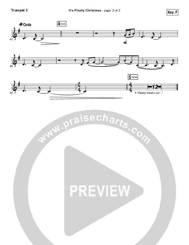 It's Finally Christmas Trumpet 3 (Casting Crowns)