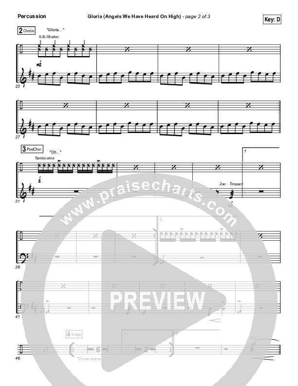 Gloria / Angels We Have Heard On High Percussion (Casting Crowns)