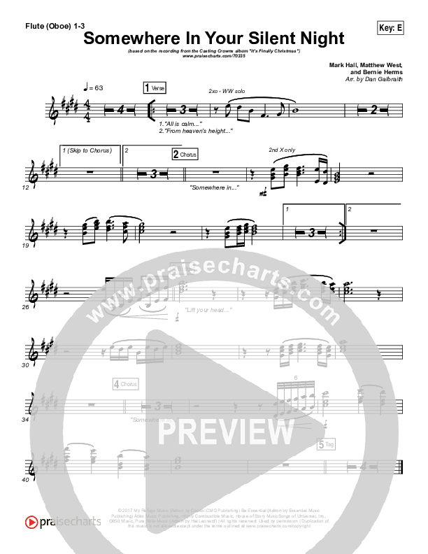 Somewhere In Your Silent Night Wind Pack (Casting Crowns)