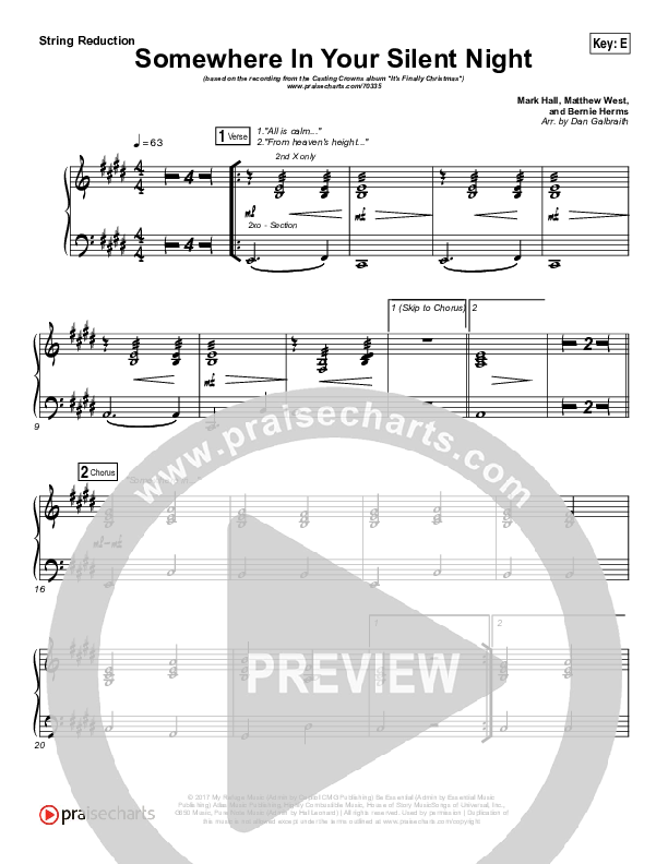 Somewhere In Your Silent Night Synth Strings (Casting Crowns)