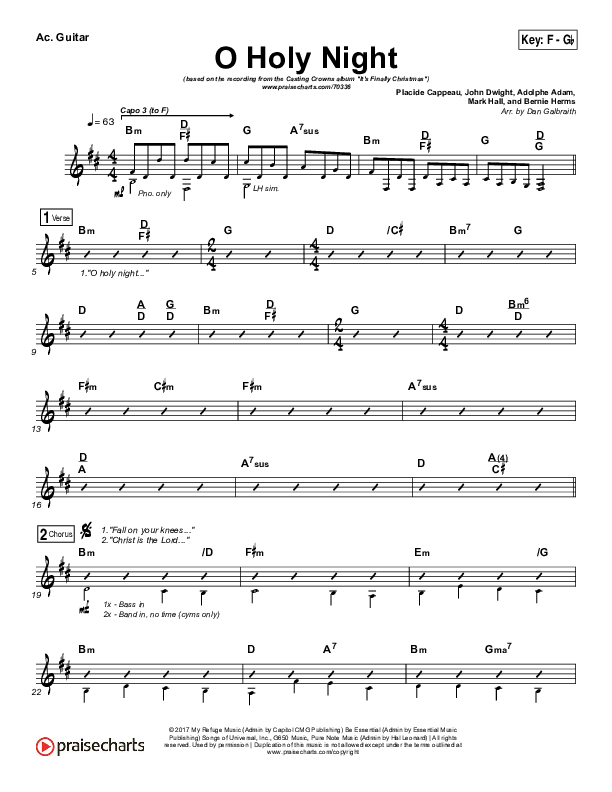 O Holy Night Acoustic Guitar (Casting Crowns)