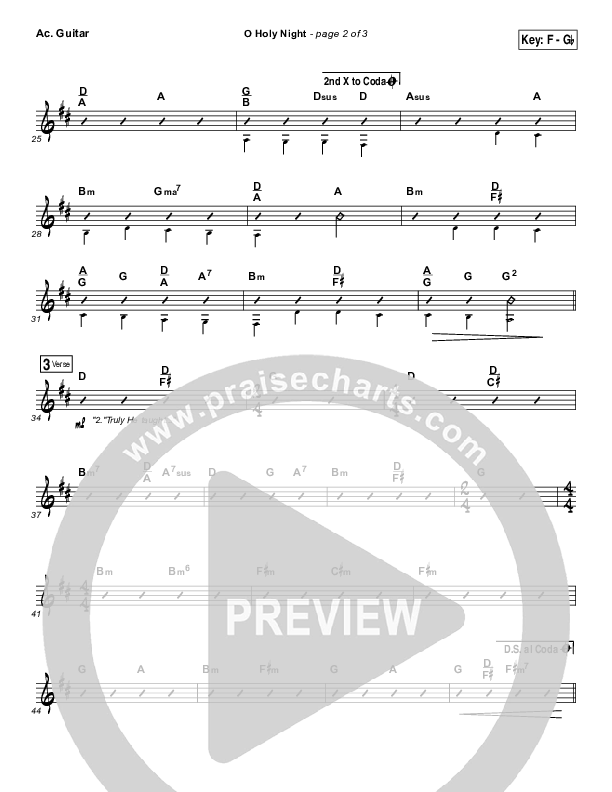 O Holy Night Acoustic Guitar (Casting Crowns)