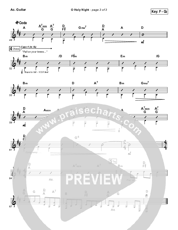 O Holy Night Acoustic Guitar (Casting Crowns)