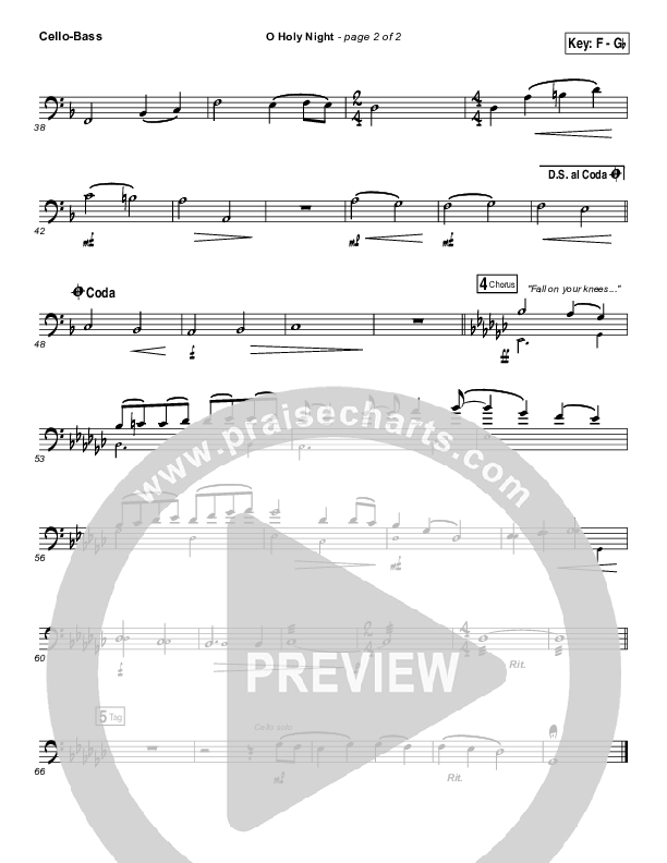 O Holy Night Cello/Bass (Casting Crowns)