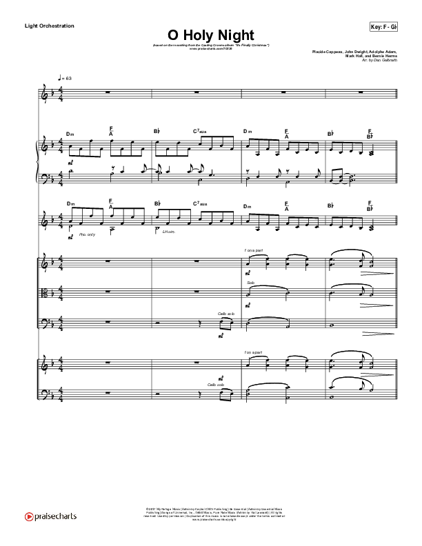 O Holy Night Conductor's Score (Casting Crowns)