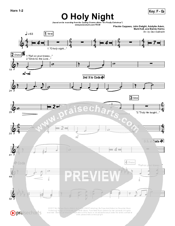 O Holy Night French Horn 1/2 (Casting Crowns)