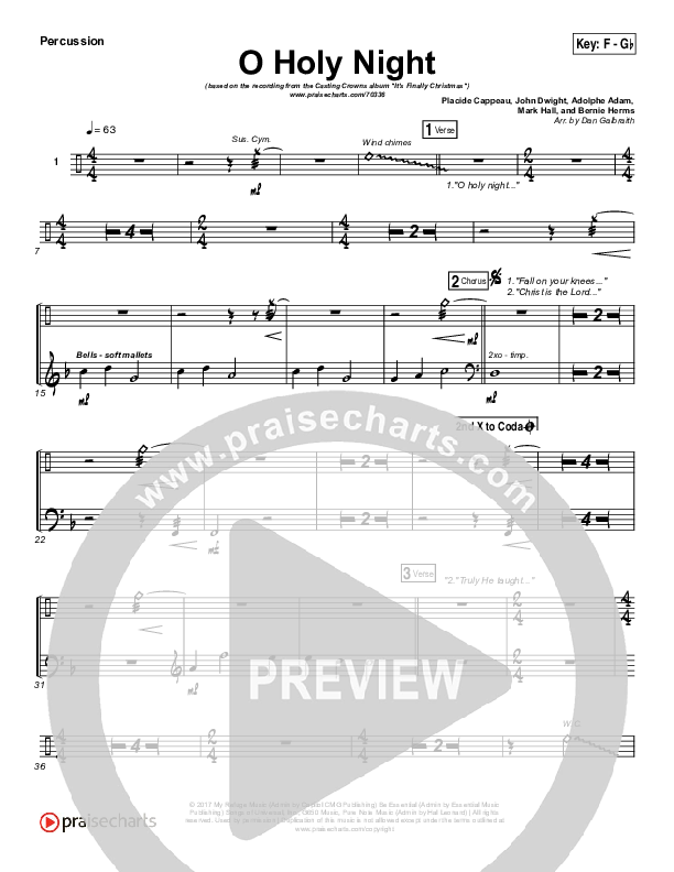 O Holy Night Percussion (Casting Crowns)