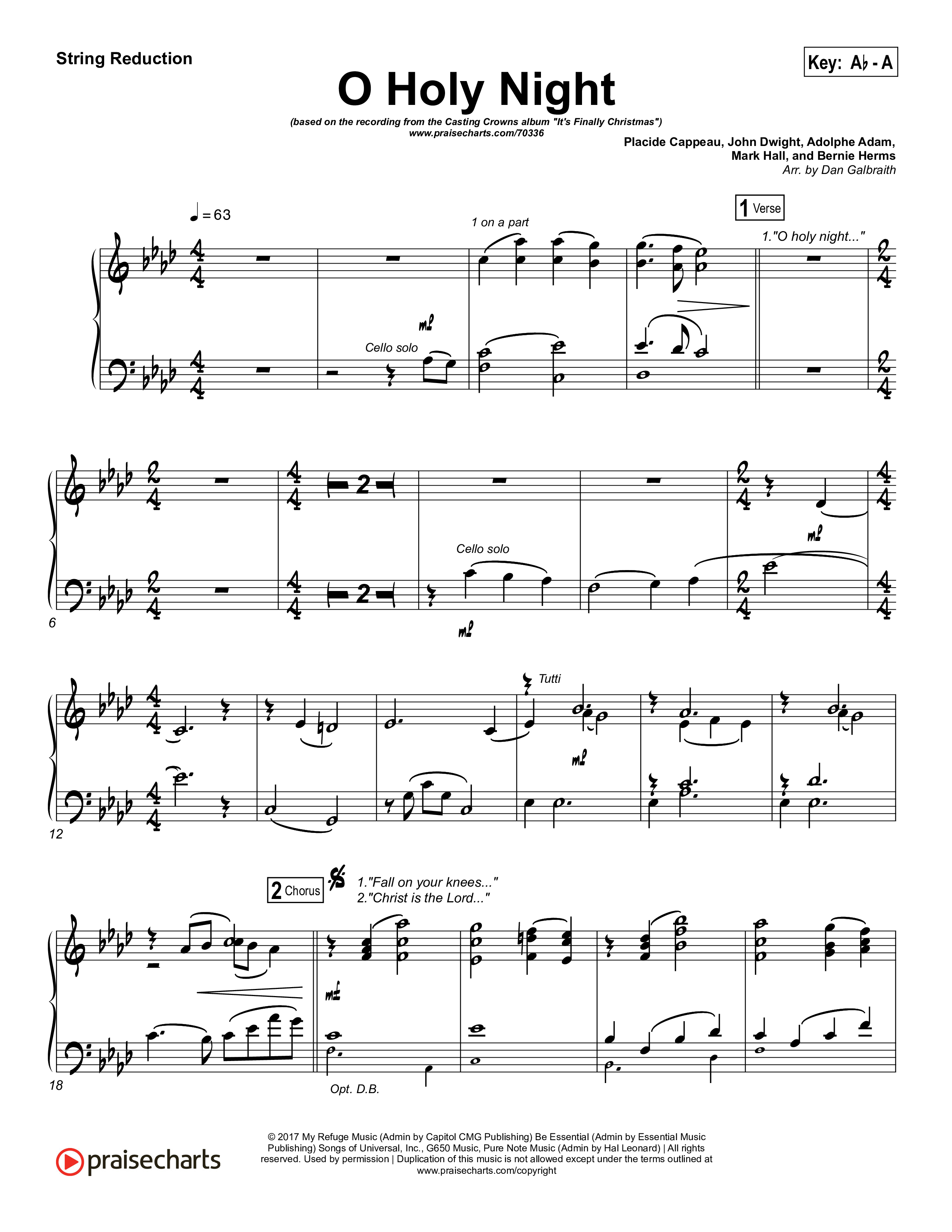 O Holy Night String Reduction (Casting Crowns)