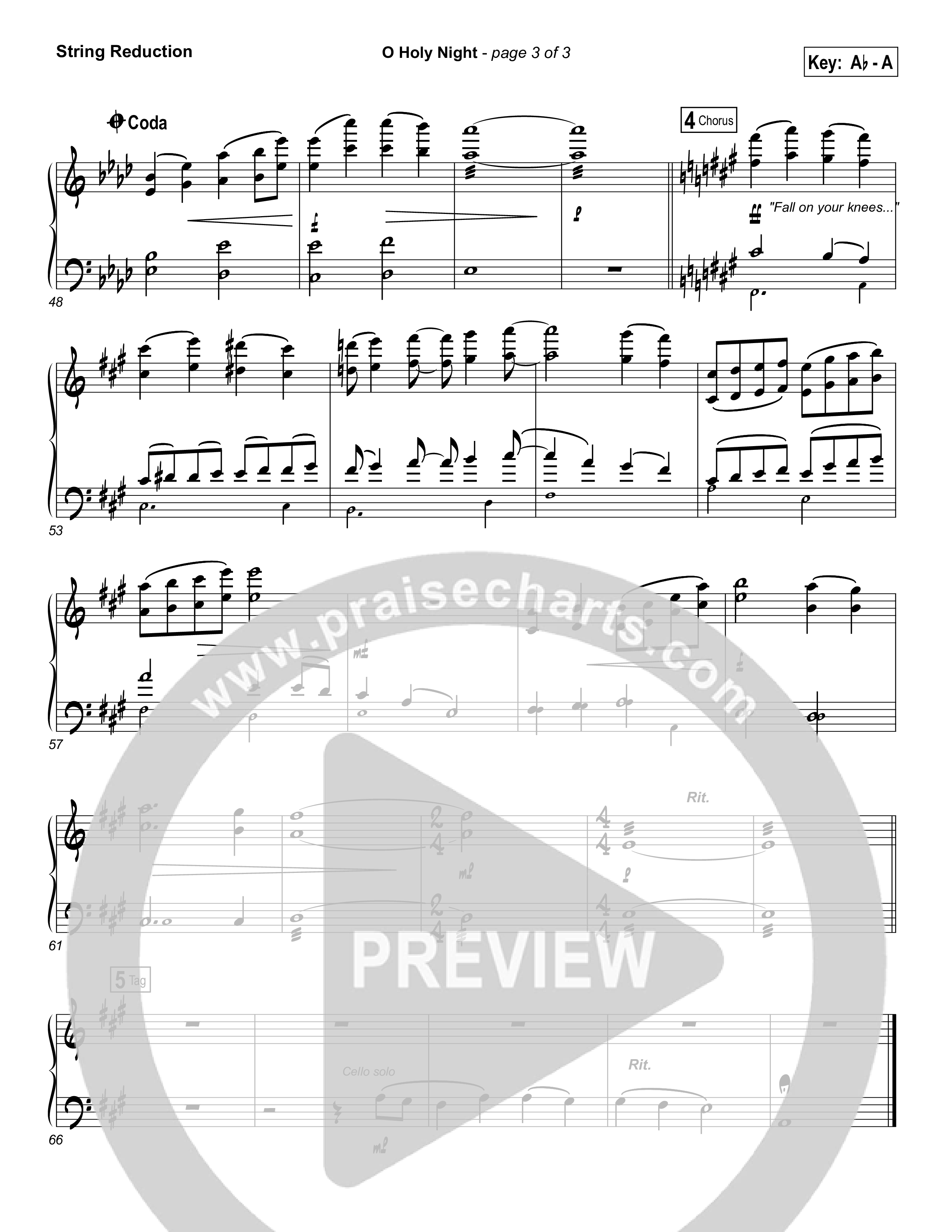 O Holy Night String Reduction (Casting Crowns)