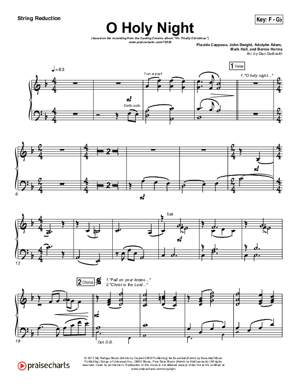 O Holy Night Synth Strings (Casting Crowns)