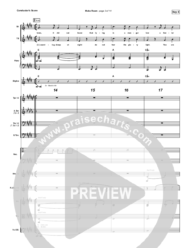 Make Room Conductor's Score (Casting Crowns / Matt Maher)