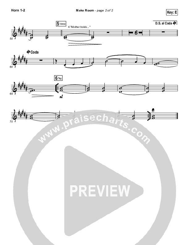 Make Room French Horn 1/2 (Casting Crowns / Matt Maher)