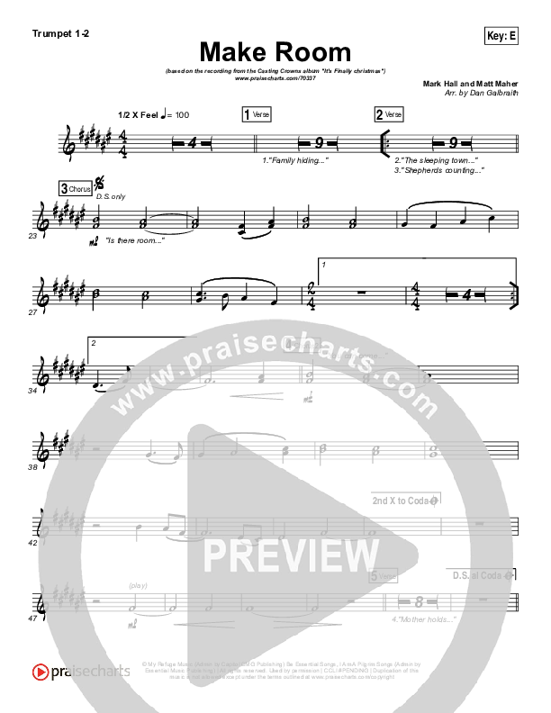 Make Room Brass Pack (Casting Crowns / Matt Maher)