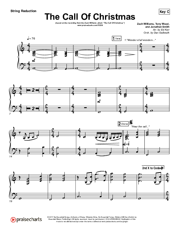 The Call Of Christmas Synth Strings (Zach Williams)