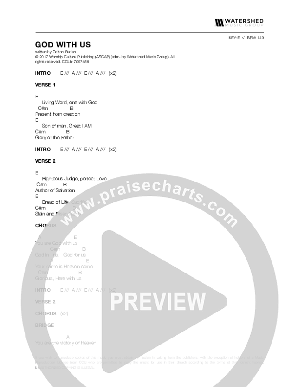 God With Us Chords & Lyrics (Pursue Worship)