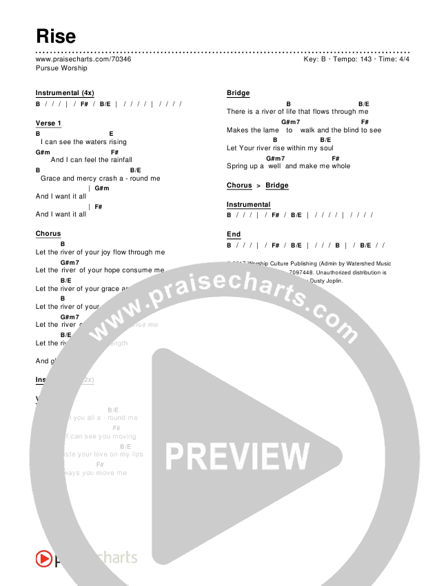 Rise Chords & Lyrics (Pursue Worship)