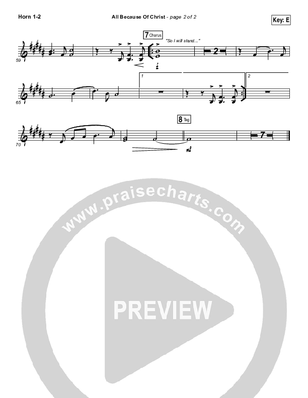 All Because Of Christ Brass Pack (Austin Stone Worship)