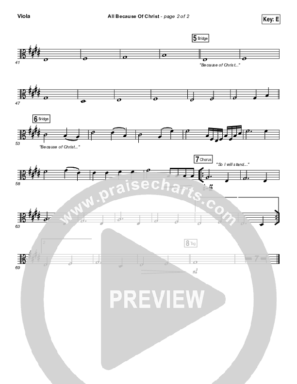 All Because Of Christ Viola (Austin Stone Worship)