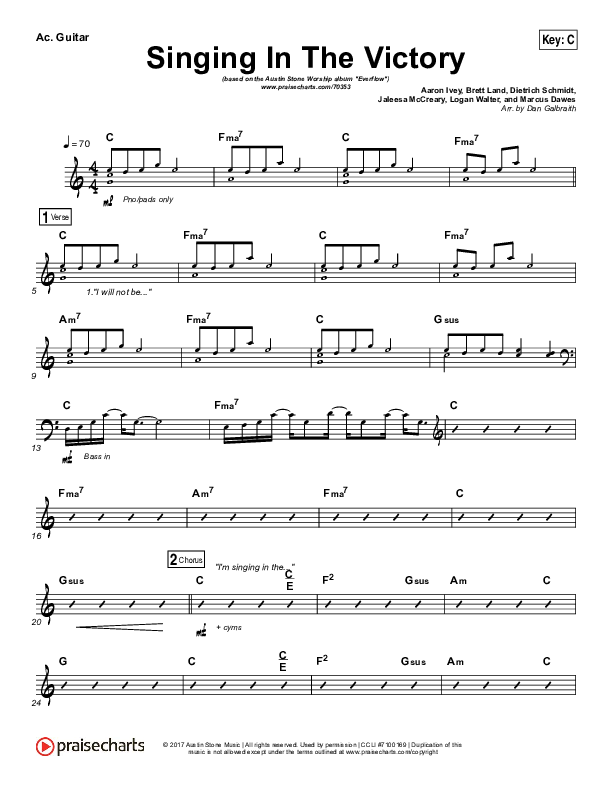 Singing In The Victory Acoustic Guitar (Austin Stone Worship)