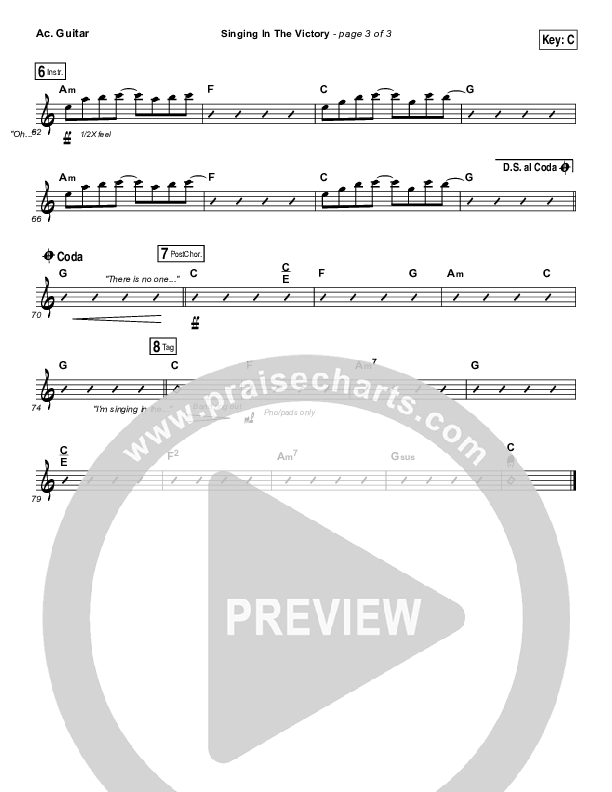 Singing In The Victory Acoustic Guitar (Austin Stone Worship)