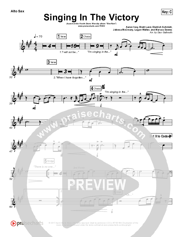 Singing In The Victory Alto Sax (Austin Stone Worship)