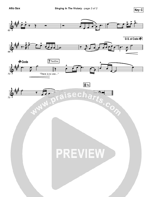 Singing In The Victory Alto Sax (Austin Stone Worship)
