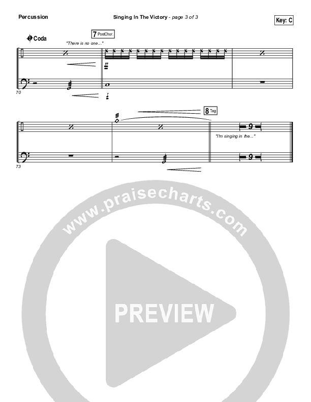 Singing In The Victory Percussion (Austin Stone Worship)