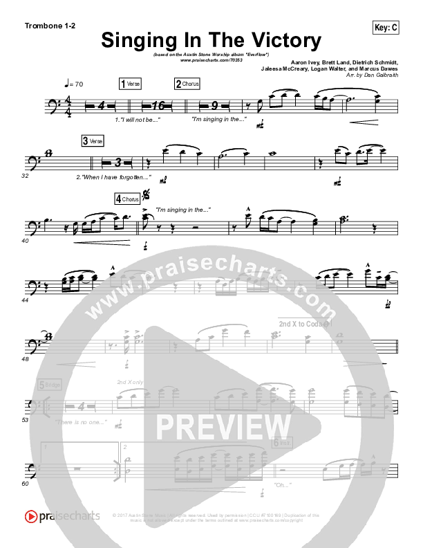 Singing In The Victory Trombone 1/2 (Austin Stone Worship)