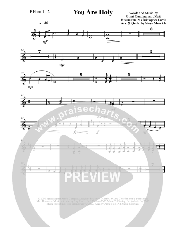 You Are Holy French Horn 1/2 (The Martins)