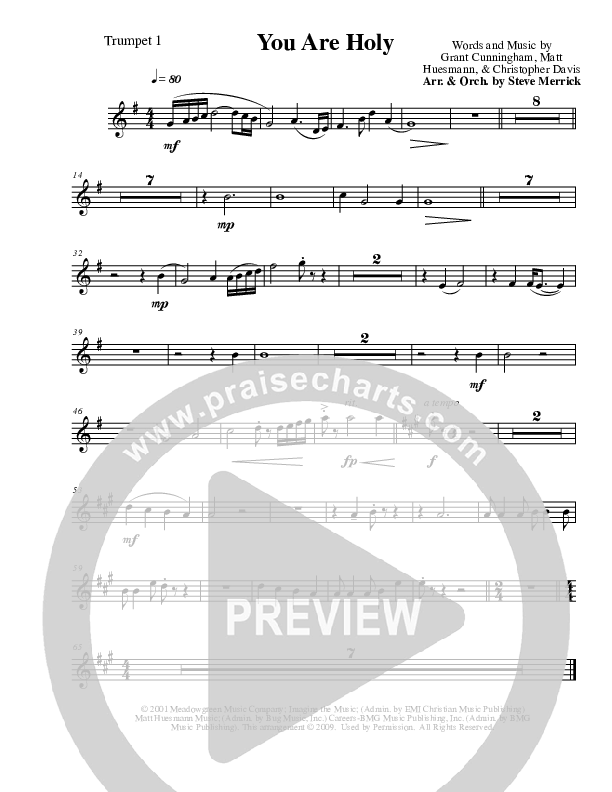 You Are Holy Trumpet 1 (The Martins)