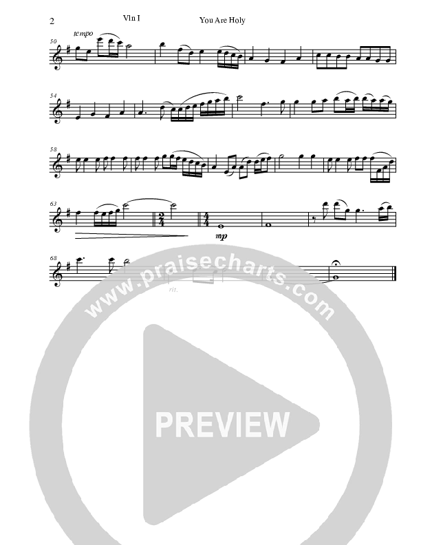 You Are Holy Violin 1 (The Martins)