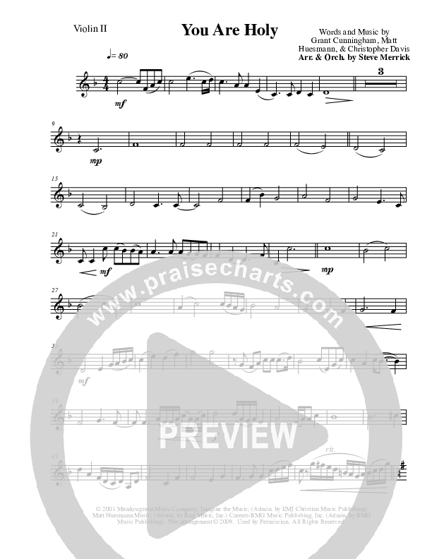 You Are Holy Violin 2 (The Martins)