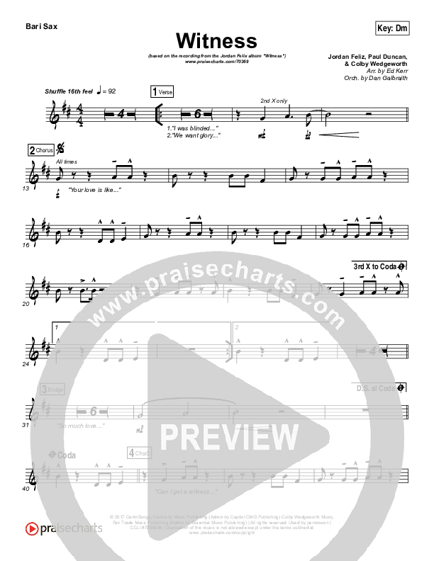 Witness Bari Sax (Jordan Feliz)