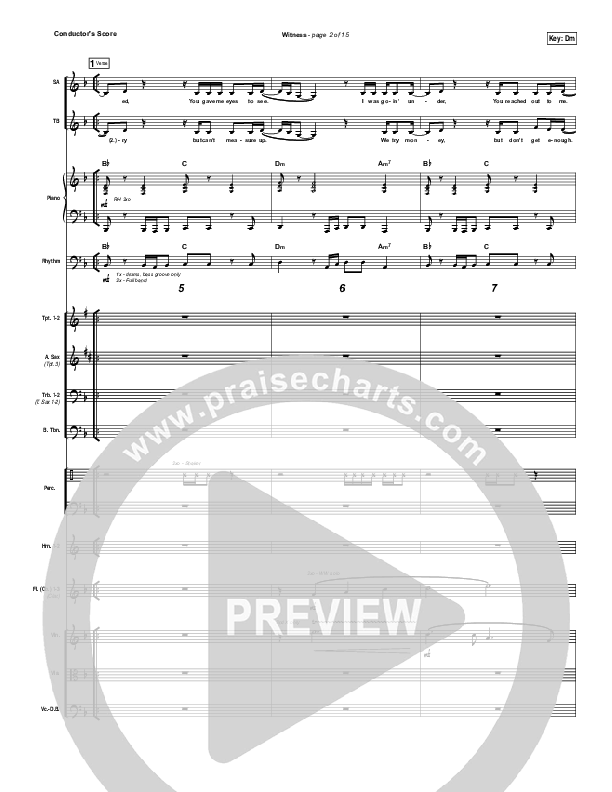 Witness Conductor's Score (Jordan Feliz)