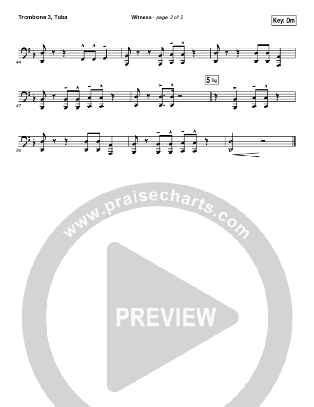 Witness Trombone 3/Tuba (Jordan Feliz)