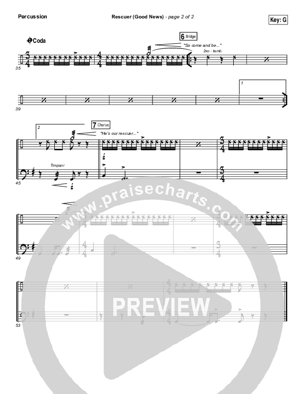 Rescuer (Good News) Percussion (Rend Collective)