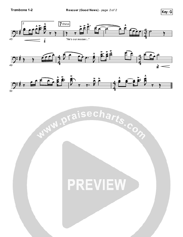 Rescuer (Good News) Trombone 1/2 (Rend Collective)