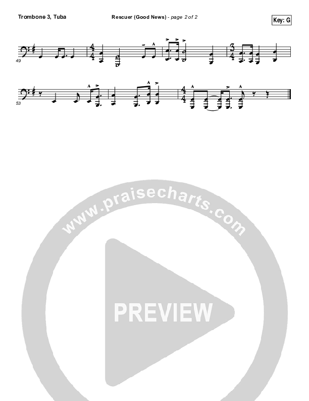 Rescuer (Good News) Trombone 3/Tuba (Rend Collective)