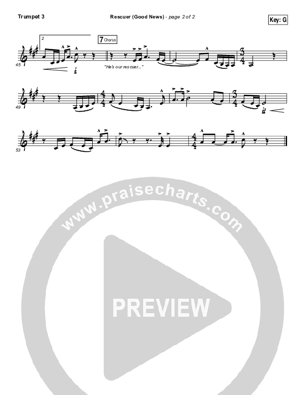 Rescuer (Good News) Trumpet 3 (Rend Collective)